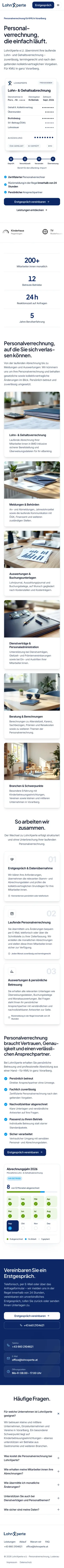 LohnXperte, ganze Seite am Handy